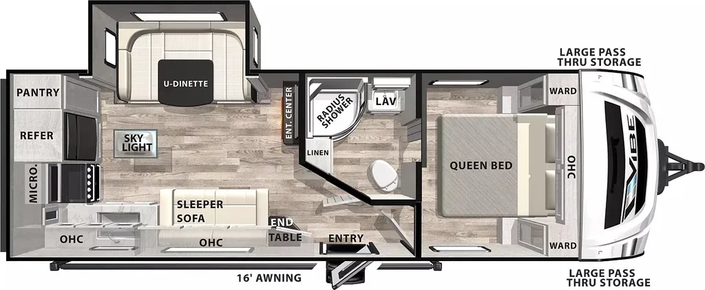 2023 Forest River Vibe 25RK floor plan