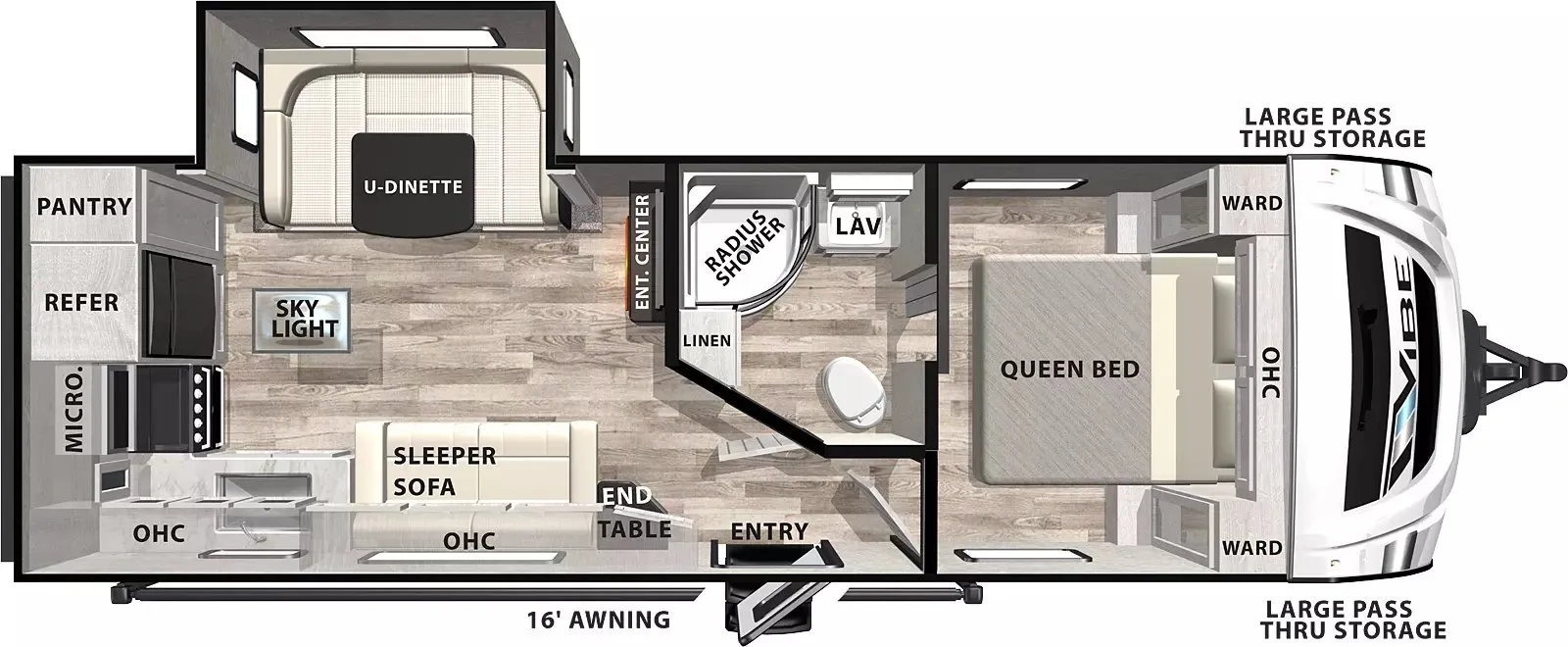 2023 Forest River Vibe 25RK - Floor plan