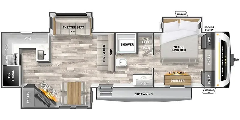 2026 Prime Time LaCrosse 3411RK floor plan