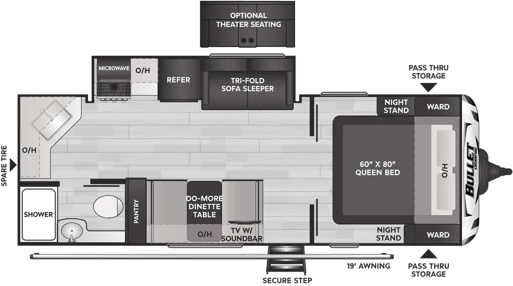 2024 Keystone Bullet Crossfire 2220ML floor plan