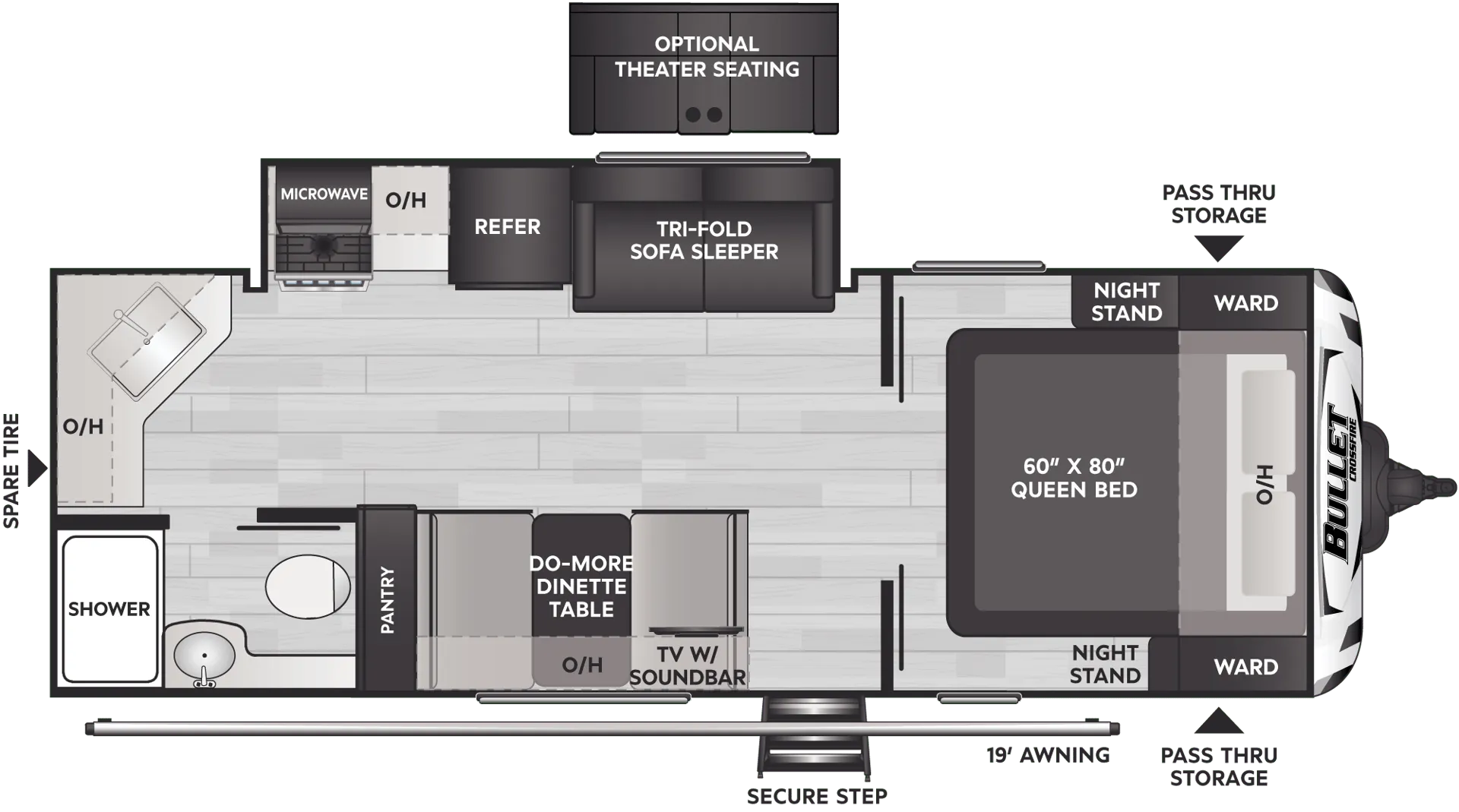 2024 Keystone Bullet Crossfire 2220ML - Floor plan