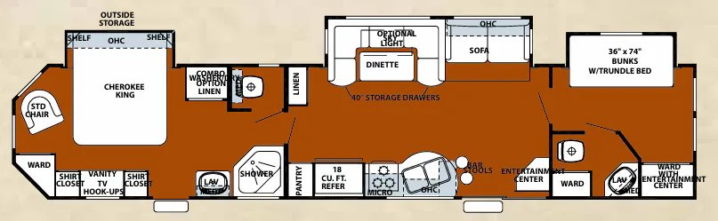 Forest River Cherokee 39T floor plan