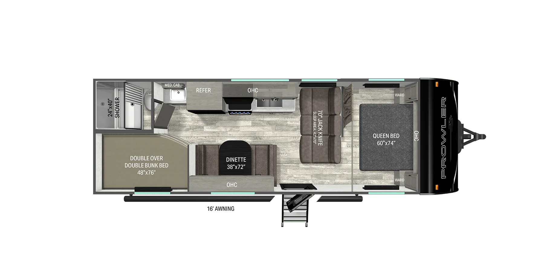 2027 Heartland Prowler 2600BH - Floor plan