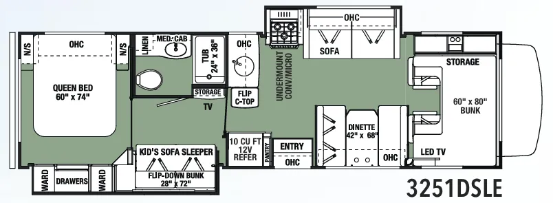 Forest River Forester LE 3251DSLE floor plan