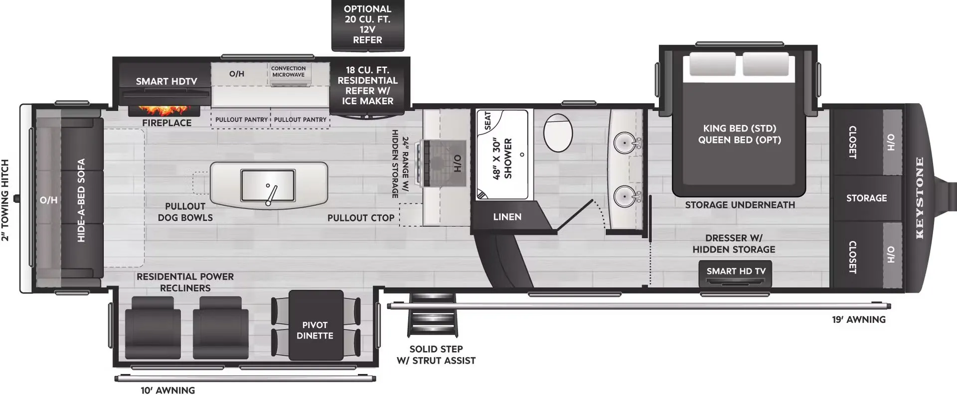 2026 Keystone Montana 3231CK - Floor plan
