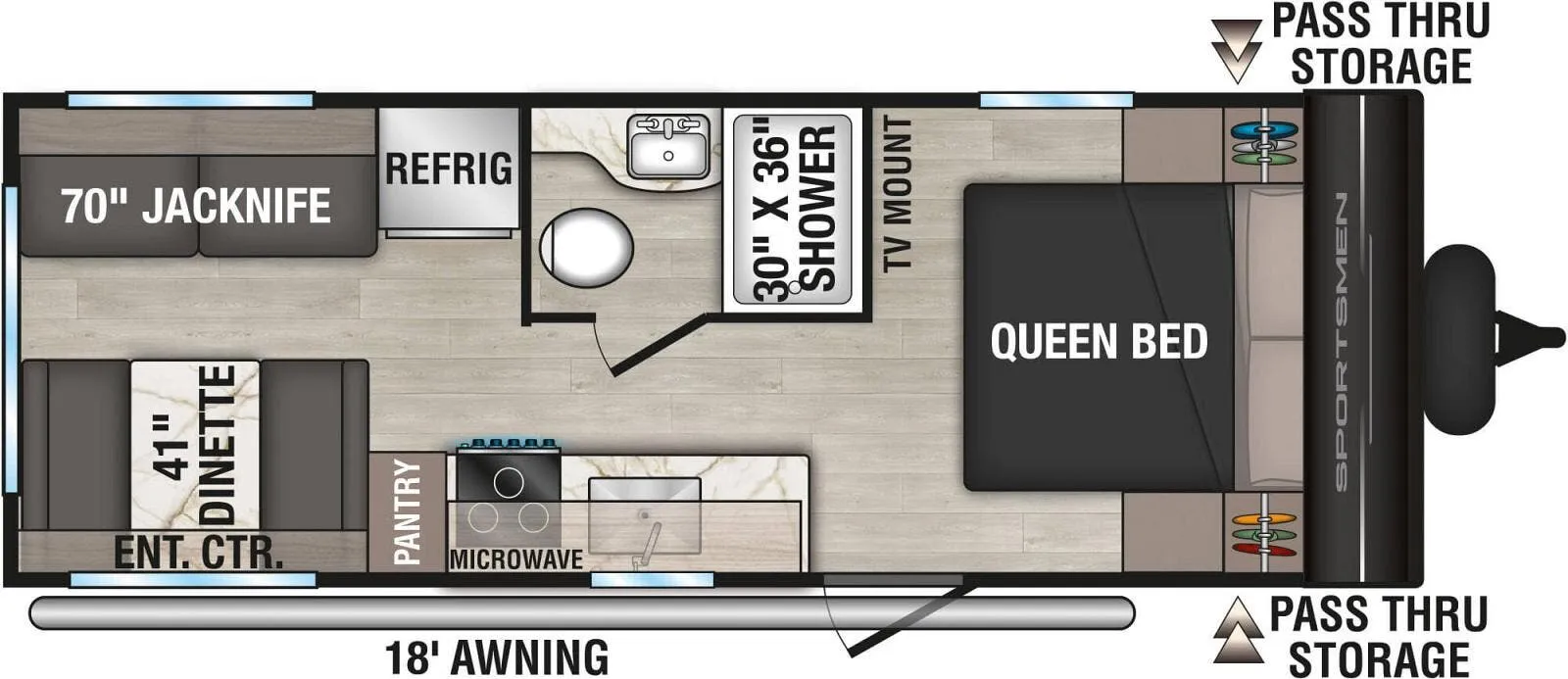 K-Z Sportsmen Select 210RDSL floor plan