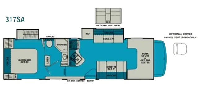 Coachmen Leprechaun 317SA floor plan