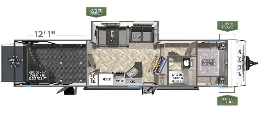 Palomino Puma Unleashed 382THS floor plan
