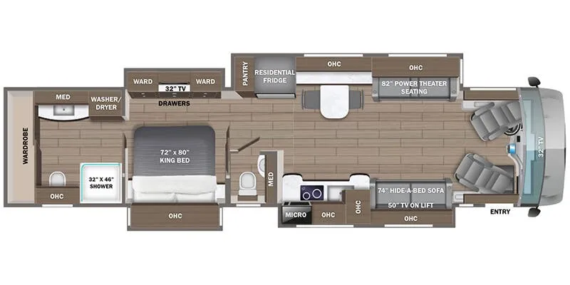 Entegra Coach Cornerstone 45W floor plan