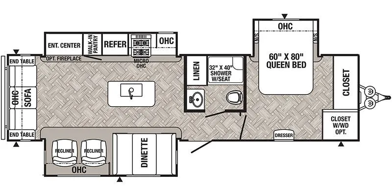 2021 Palomino Puma 31RLQS - Floor plan