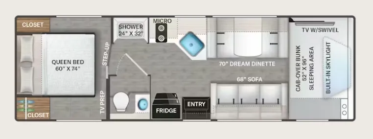 Thor Motor Coach Freedom Eddie Bauer 28ED floor plan