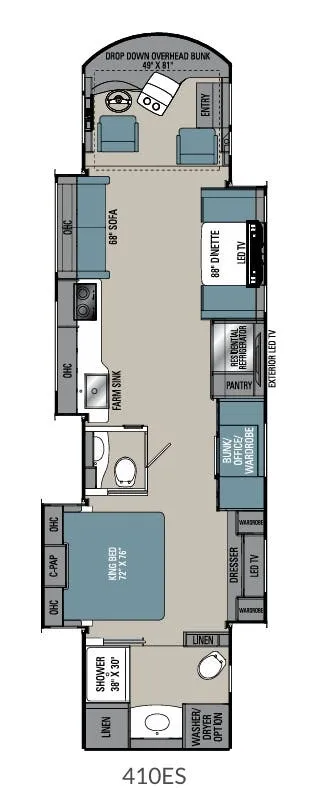 Coachmen Sportscoach RD 410ES floor plan