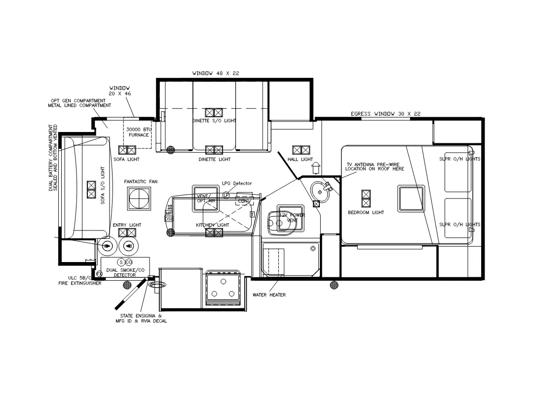 2026 Adventurer Eagle Cap 1165 - Floor plan