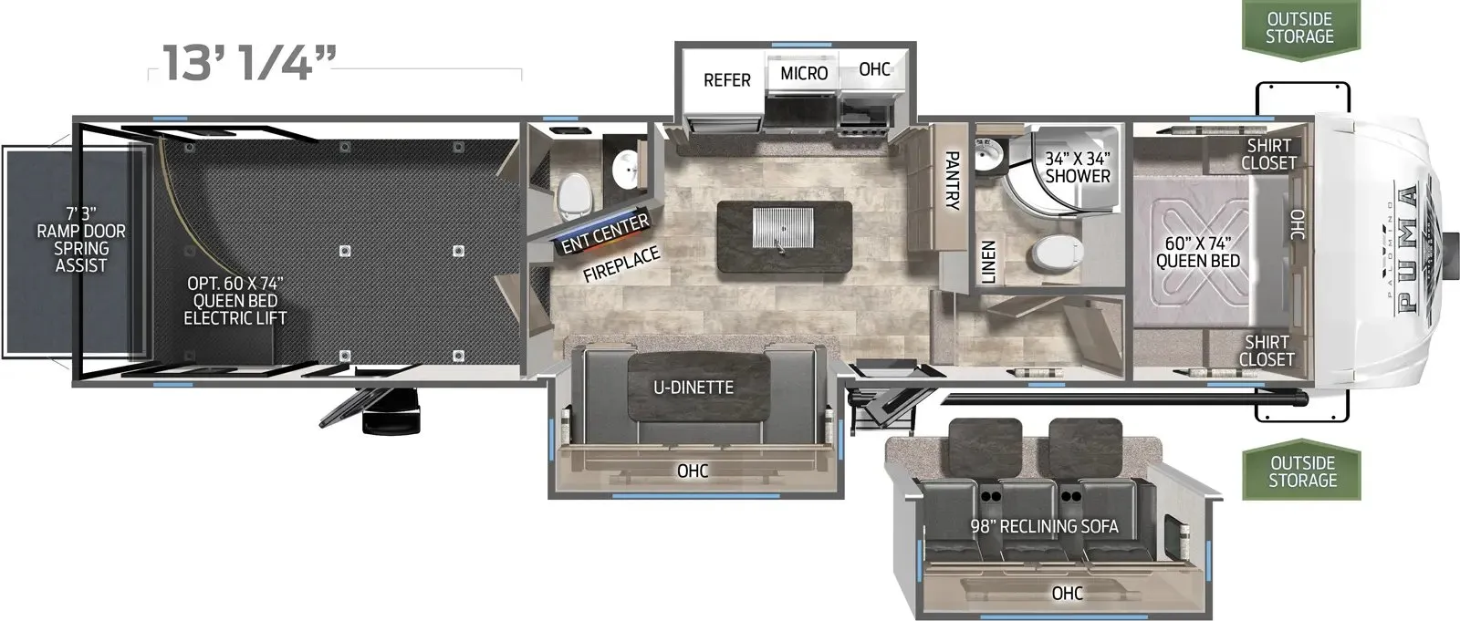 Palomino Puma 383DSS floor plan