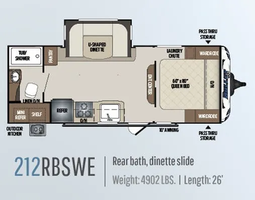 Keystone Bullet 212RBSWE floor plan