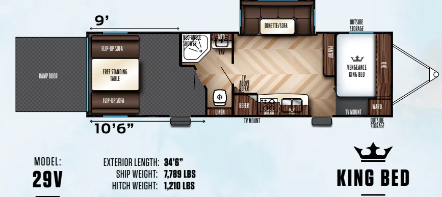 Forest River Vengeance Super Sport 29V floor plan