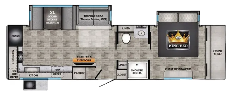 CrossRoads Sunset Trail Super Lite 309RK floor plan