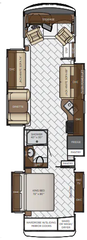 2019 Newmar Canyon Star 3722 floor plan