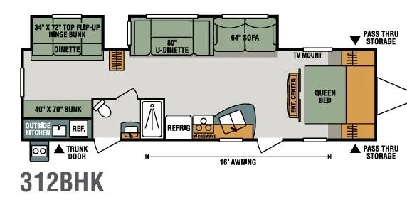 K-Z Sportsmen 312BHK floor plan