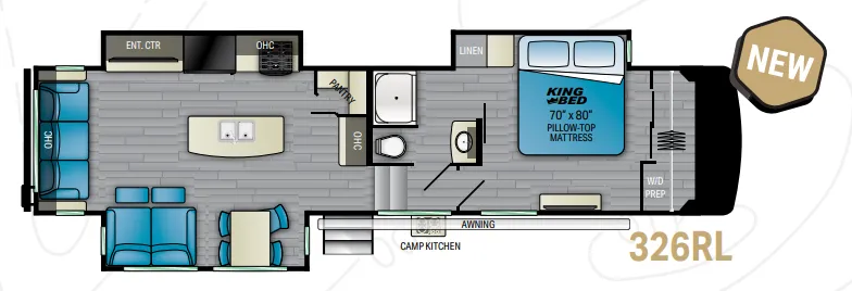 Heartland Milestone 326RL floor plan
