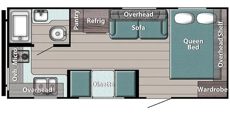 Gulf Stream Ameri-Lite Super-Lite 199RK floor plan