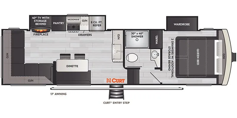 Keystone Arcadia 3250RL floor plan