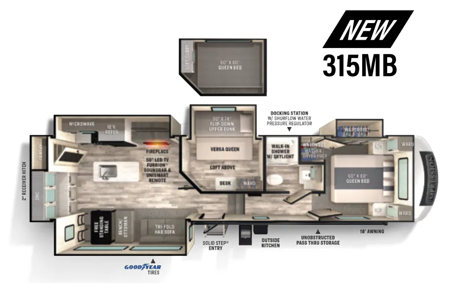 Forest River Impression 315MB floor plan