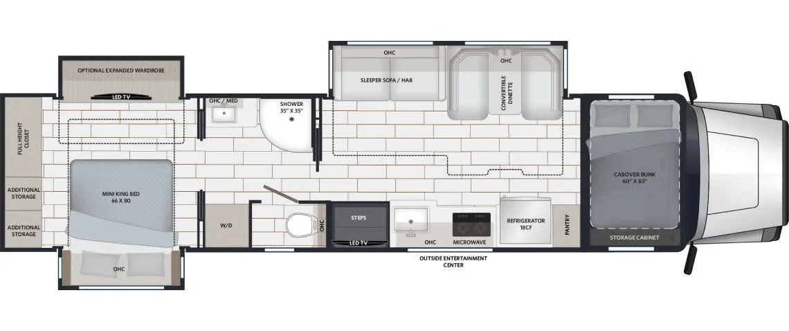 Renegade RV Classic 41CRW floor plan
