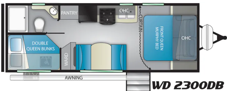 Heartland Wilderness 2300 DB floor plan