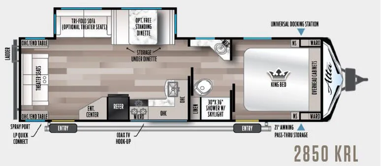 East to West Alta 2850KRL floor plan