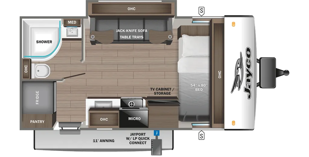 2025 Jayco Jay Feather Micro 166FBS floor plan