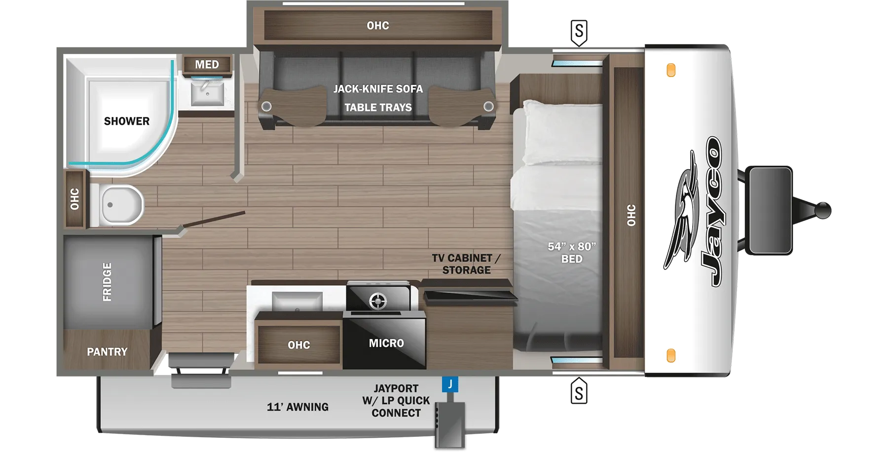 2025 Jayco Jay Feather Micro 166FBS - Floor plan
