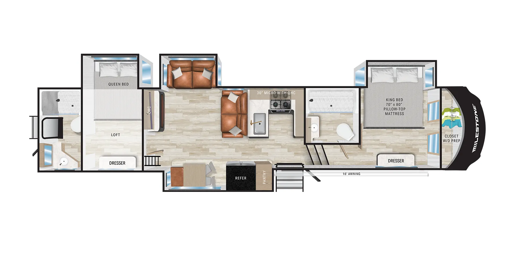 Heartland Milestone 380DSL floor plan