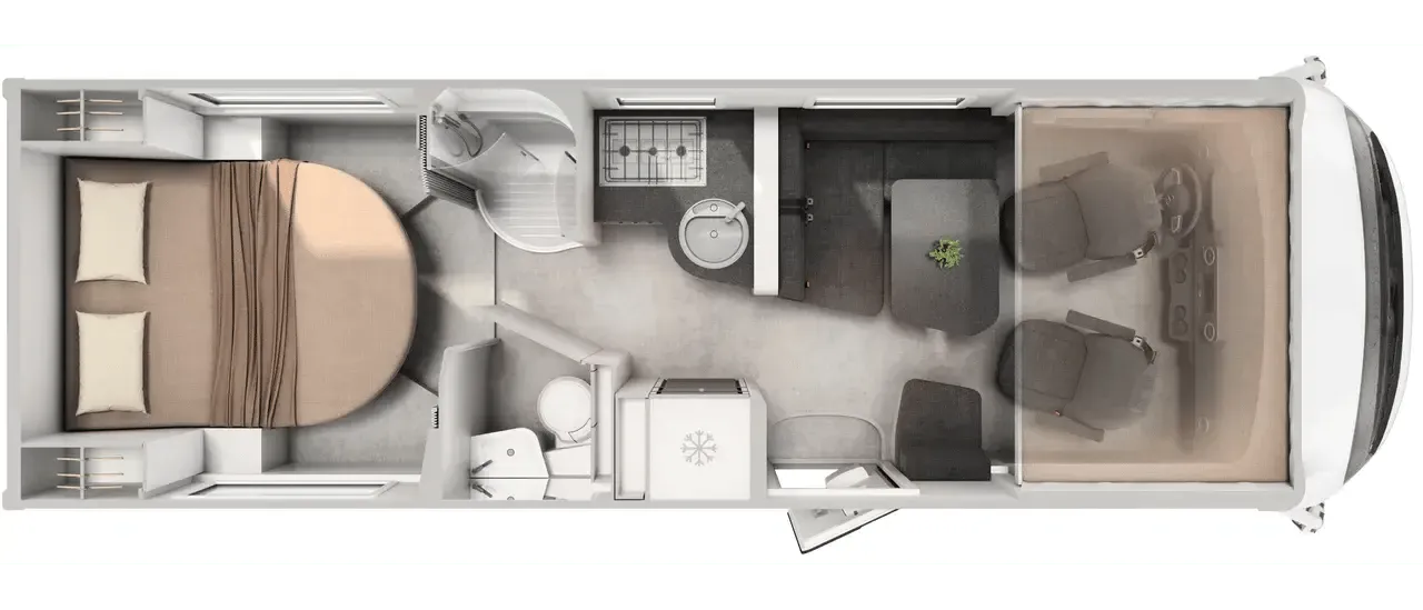 Hymer B-ML I BlackLine 790 floor plan