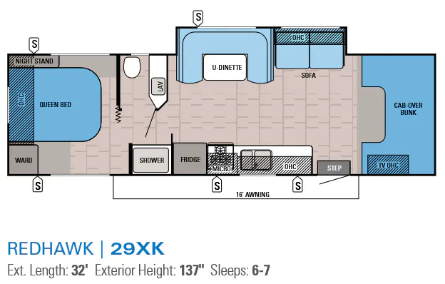 Jayco Redhawk 29XK floor plan
