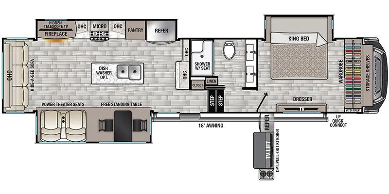 2022 Forest River Cedar Creek 360RL - Floor plan