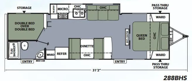 Coachmen Apex Ultra-Lite 288BHS floor plan
