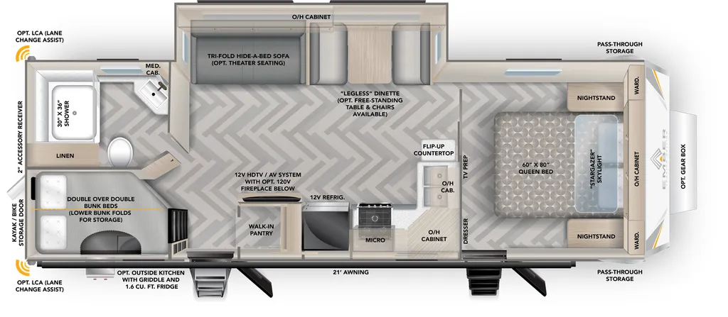 2023 Ember RV Touring Edition 28BH floor plan