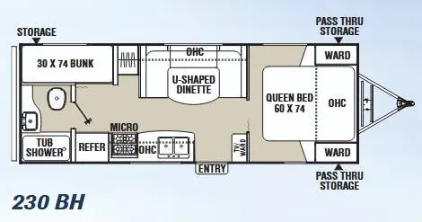Coachmen Freedom Express Ultra Lite 230 BH floor plan