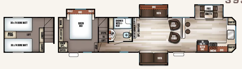 Forest River Cherokee 39SR floor plan