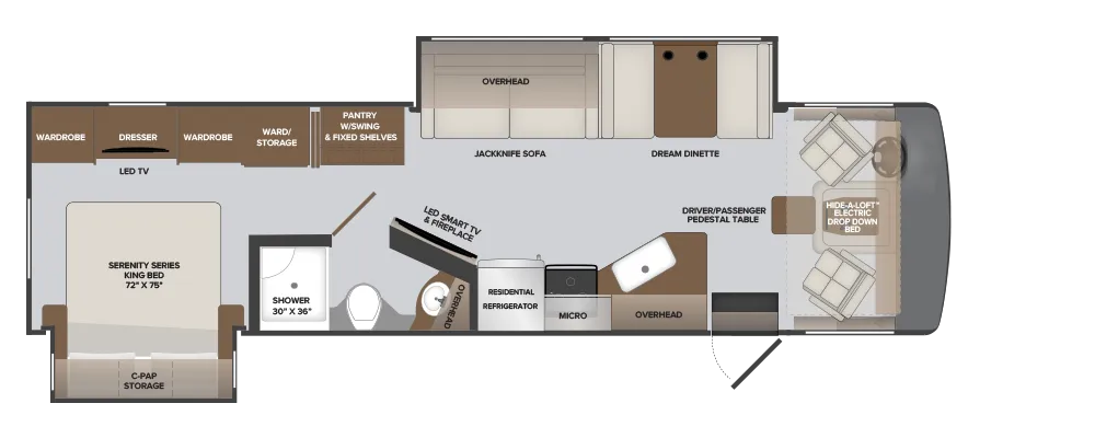 2024 Holiday Rambler Invicta 34MB - Floor plan