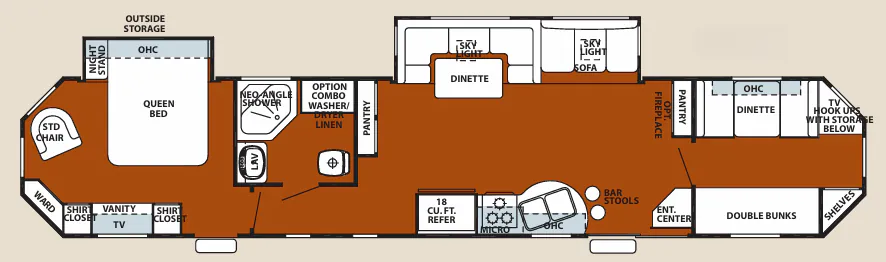 Forest River Cherokee 39BS floor plan