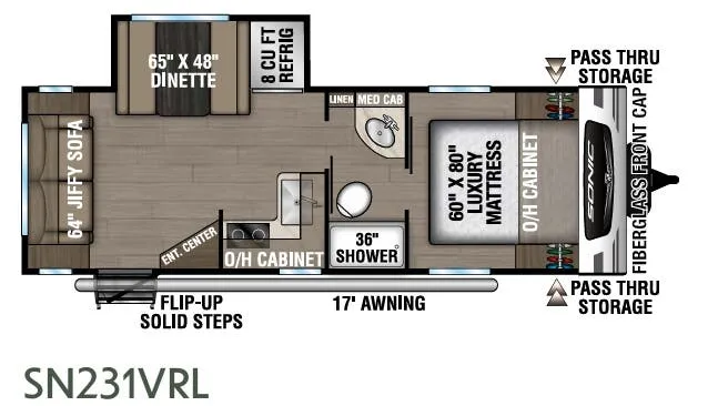 Venture RV Sonic SN231VRL exterior