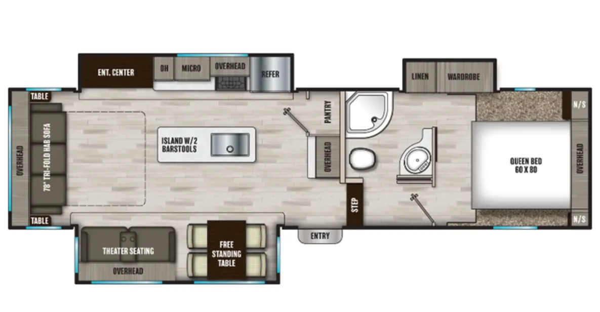 Shasta Phoenix Lite 30RLS floor plan