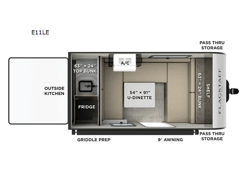 2026 Forest River Flagstaff E-Pro E11LE - Floor plan