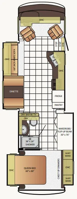 Newmar Bay Star Sport 3306 floor plan