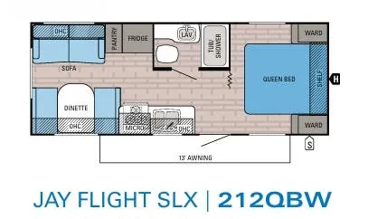Jayco Jay Flight SLX 212QBW floor plan