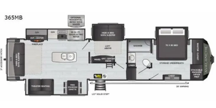 Keystone Alpine Avalanche Edition 365MB floor plan