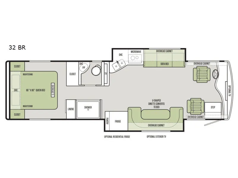 2017 Tiffin Allegro Breeze 32BR - Floor plan