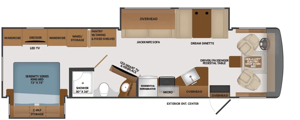 2026 Fleetwood Fortis 34MB - Floor plan